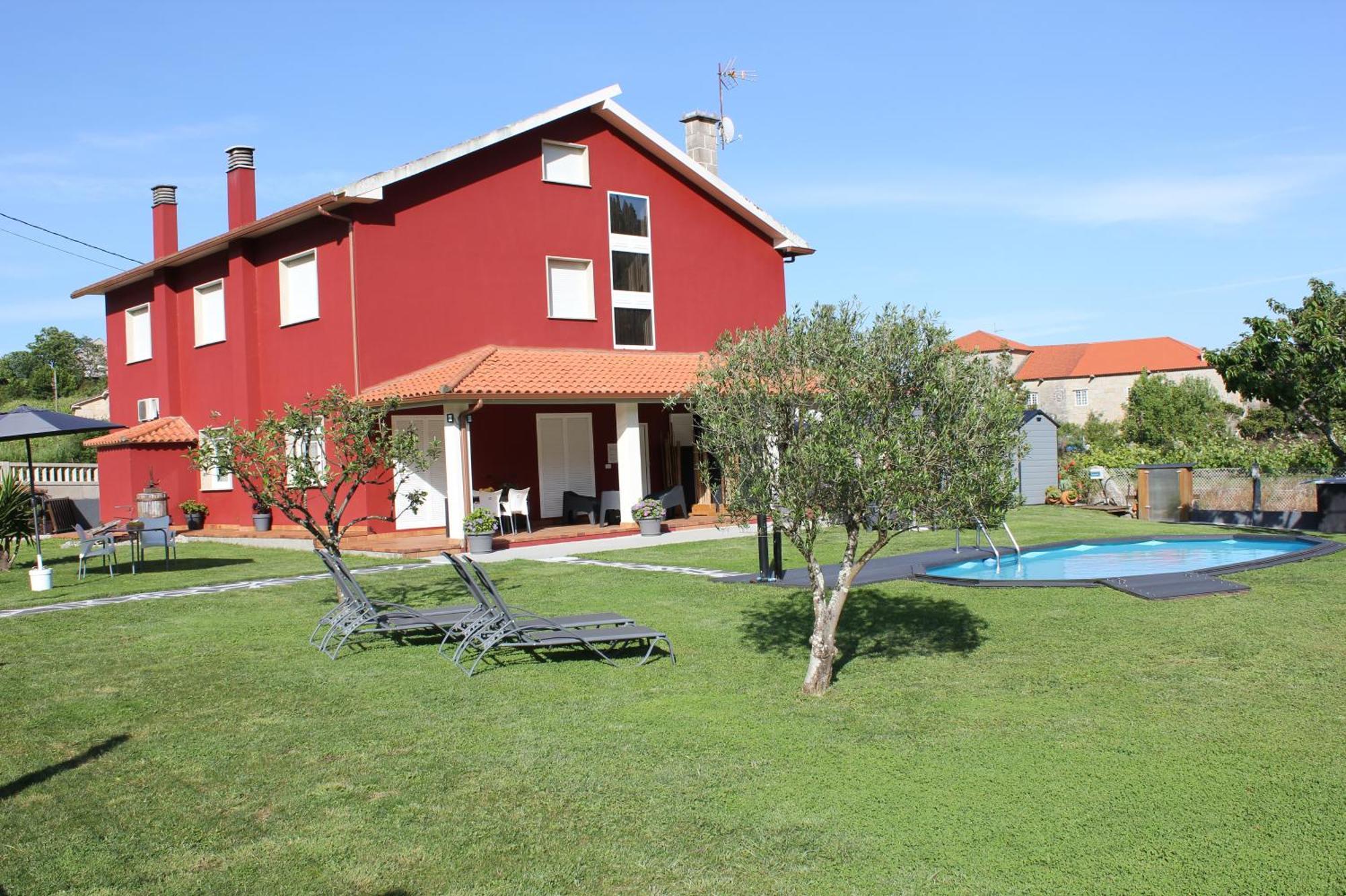 Apartamento en bloque vivienda con piscina y barbacoa a 15 min de la playa Meis Exterior foto
